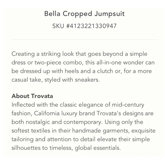 HTF NWT ANTHROPOLOGIE Bella Jumpsuit - Picture 8 of 8